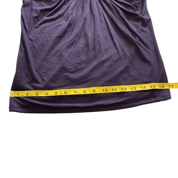 EUC! Unique Ann Taylor Deep Purple Sleeveless Twist Front Blouse - S - Picture 8 of 11